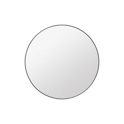 GUBI Wall Mirror Round, black brass, GUBI