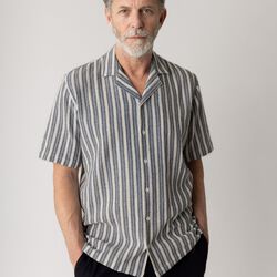 MMGJoe Basso Stripe SS Shirt, salute navy, MOS MOSH Gallery