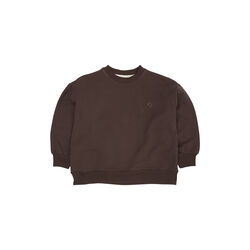 Classic Sweatshirt w. Logo Embroidery, brown melange, Copenhagen Colors Organics