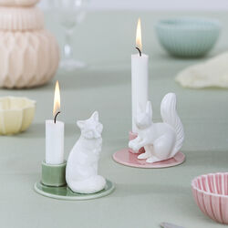 Sweet Stories Large Squirrel ljusstake, blush, Dottir Nordic Design