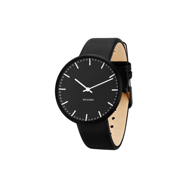 City Hall armbandsur, black/black/black, Arne Jacobsen Watches