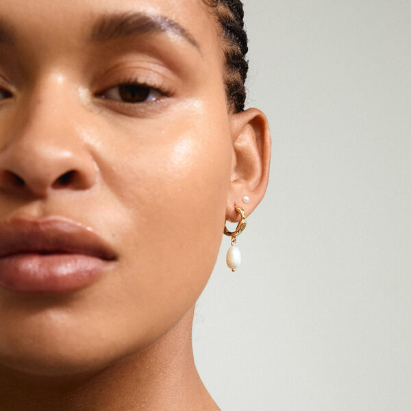 JONNE Pearl &Ouml;ronh&auml;ngen 2 set, guldpl&auml;terat, Pilgrim