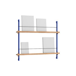 Magazine Shelving Small, oak/deep blue, MOEBE