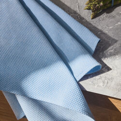 1959 k&ouml;kshandduk, bright blue, Georg Jensen Damask