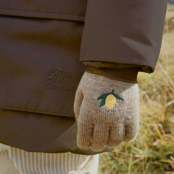 2 Pack Filla Gloves, lemon/stripe, Konges Sl&oslash;jd