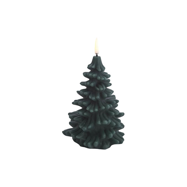 LED Pillar Candle 15 cm, pine green, Uyuni Lighting