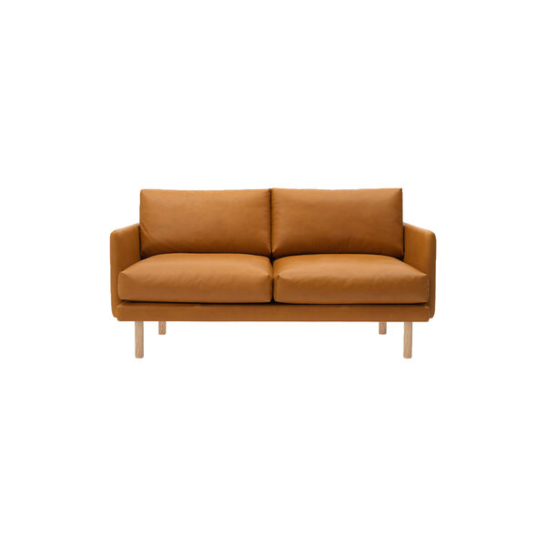 Emo 2-sits soffa, Dakar Cognac/naturoljad ek, Bruunmunch Furniture