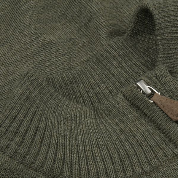 Sweater Knitted Half Zip Merino Wool, green Sweater Knitted Half Zip Merino Wool, green, Stenströms