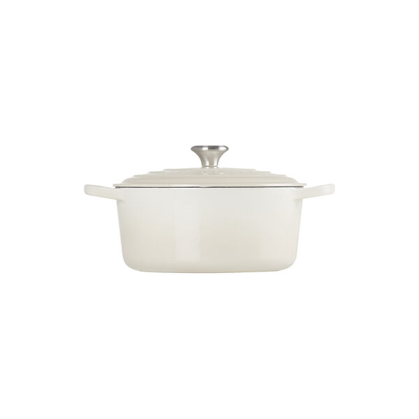 Signature gjutj&auml;rn rund gryta &Oslash; 26 cm, meringue, Le Creuset