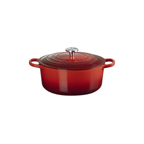 Signature gjutj&auml;rn rund gryta | 28 cm | Cerise, Le Creuset