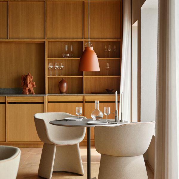 Caravaggio Matt P2 Pendant, rusty red, Fritz Hansen