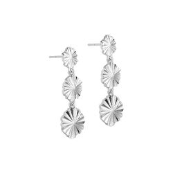 Florence post earring w. pendants, silver plated, Pure by Nat