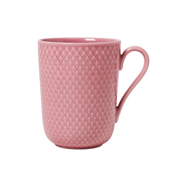 Rhombe Color mugg med öra, rosa, Lyngby Porcelæn