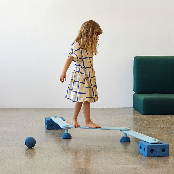 3 x Foam Balls, deep blue/sky blue, MODU