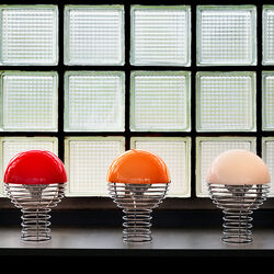 Wire Portabel bordslampa, orange, Verpan