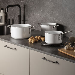 White Line pot set Ceramic Slip-Let&reg; coating 3 deler, Eva Trio