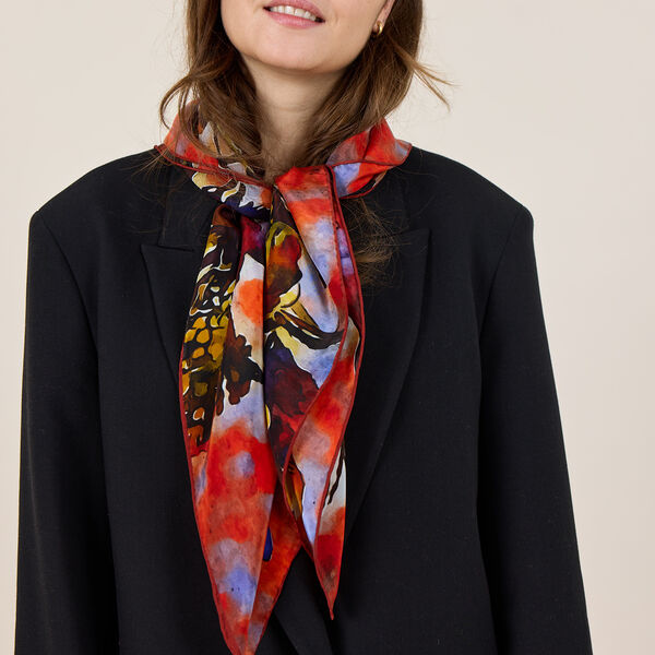 DECOUPAGE scarf, wine, Bella Ballou