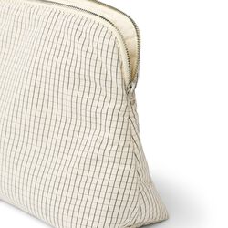 CELIA TOILETRY BAG, creme black plaid, Studio Feder