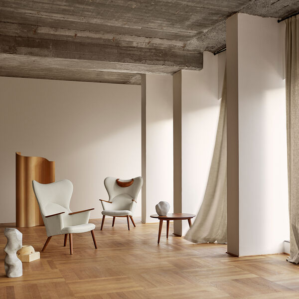 CH78 Mama Bear loungestol, cream/oljad valn&ouml;t, Carl Hansen & S&oslash;n