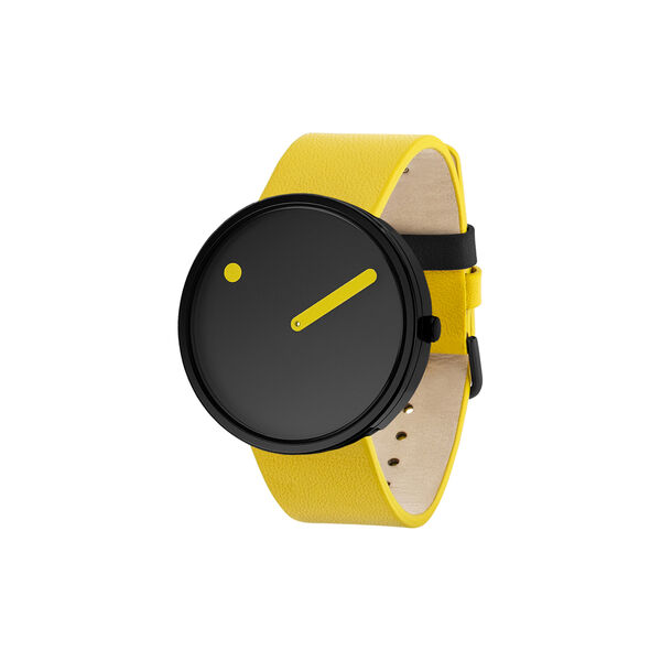 Picto armbandsur, black/canary yellow, PICTO