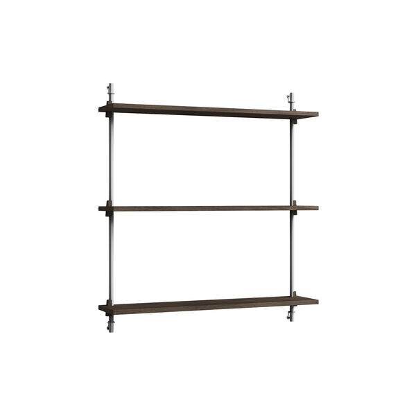 Wall Shelving Standard, smoked oak/stainless steel, MOEBE