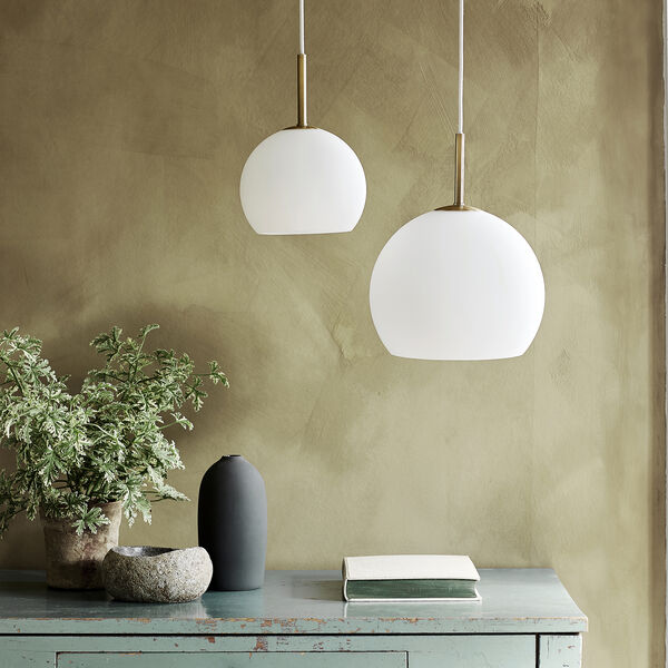 Ball Glass Pendant, opal white Ball Glass Pendant, opal white, FRANDSEN