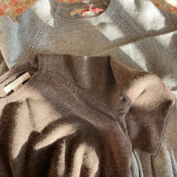 Cathy Knit Sweater, brown melange, Konges Sl&oslash;jd