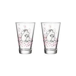 Mumin dricksglas 2 st K&auml;rlek, Moomin Arabia