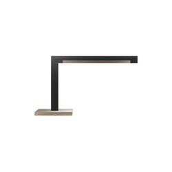 INLAY T2 LINEAR bordslampa, matt black/satin gold, LIGHT-POINT