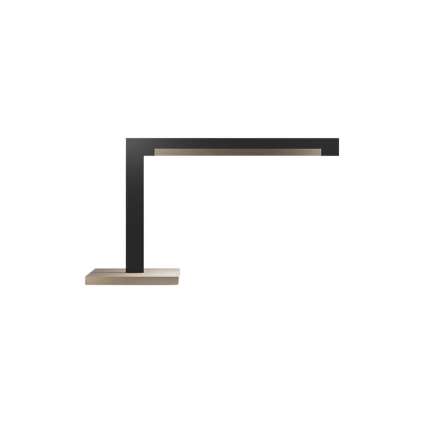 INLAY T2 LINEAR bordslampa, matt black/satin gold, LIGHT-POINT