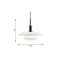 PH 4&frac12;-4 glas pendel, Louis Poulsen