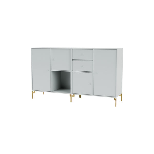 COUPLE Sideboard with Brass Legs, 156 oyster, Montana Furniture