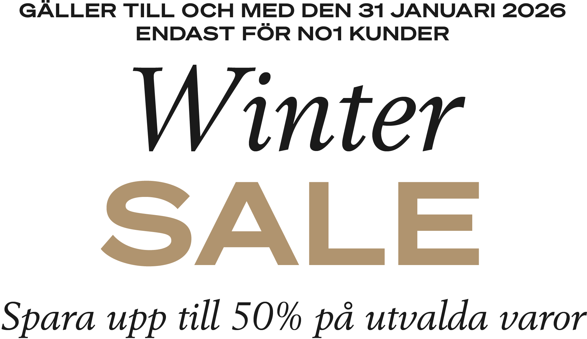Winter Sale hos Illums Bolighus för NO1 kunder