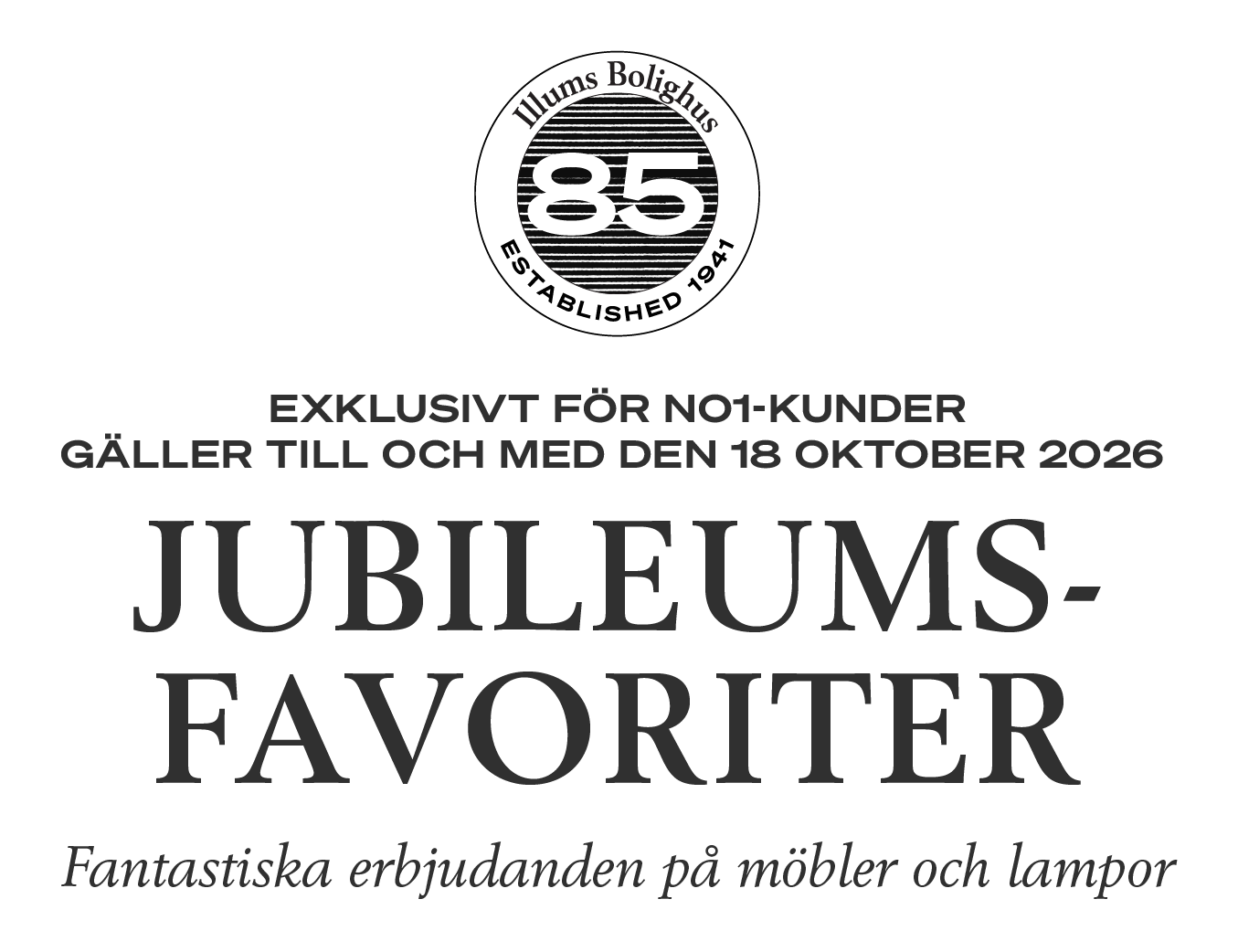 85th Anniversary Favourites | Shop selected Furniture and Lighting on Offers