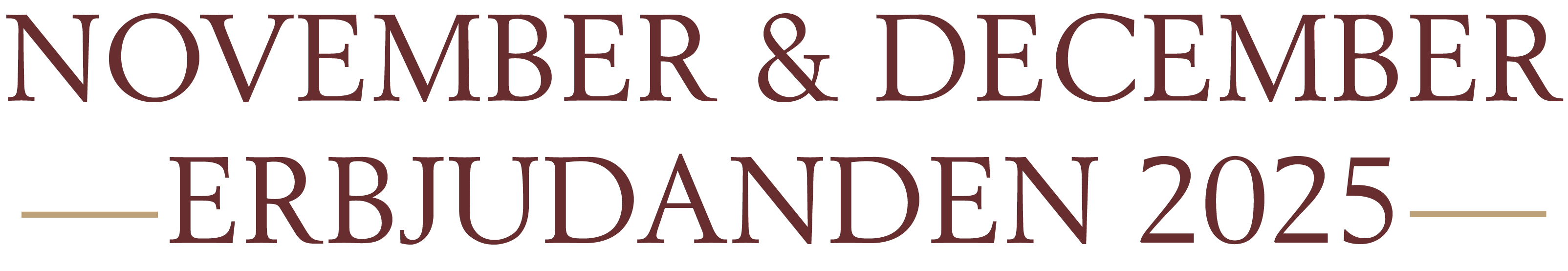 köp November & December erbjudanden