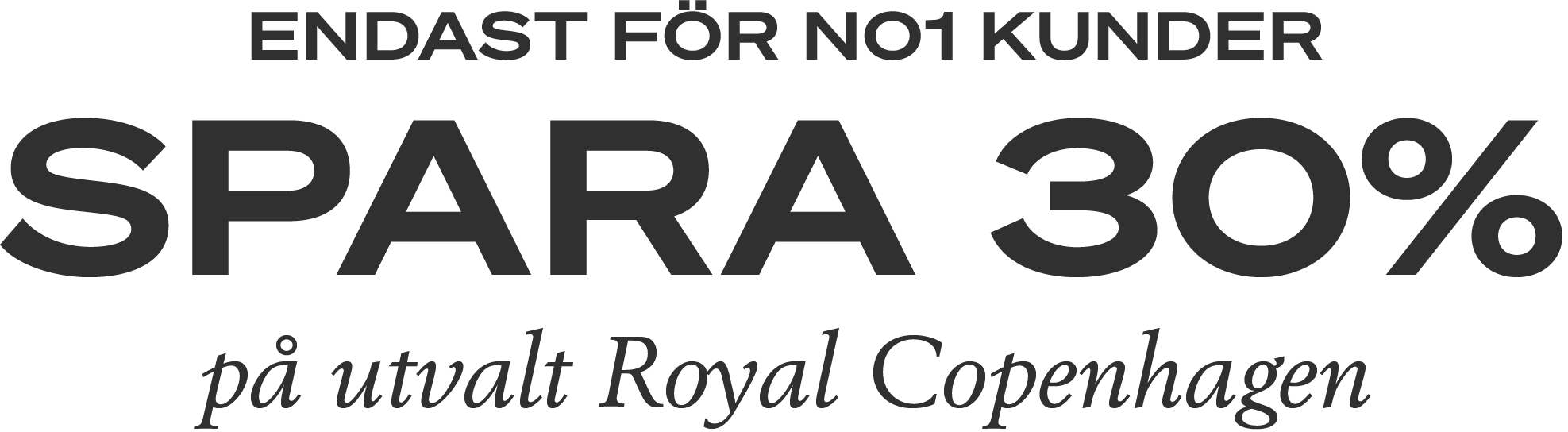 Spara 30% på utvalt Royal Copenhagen