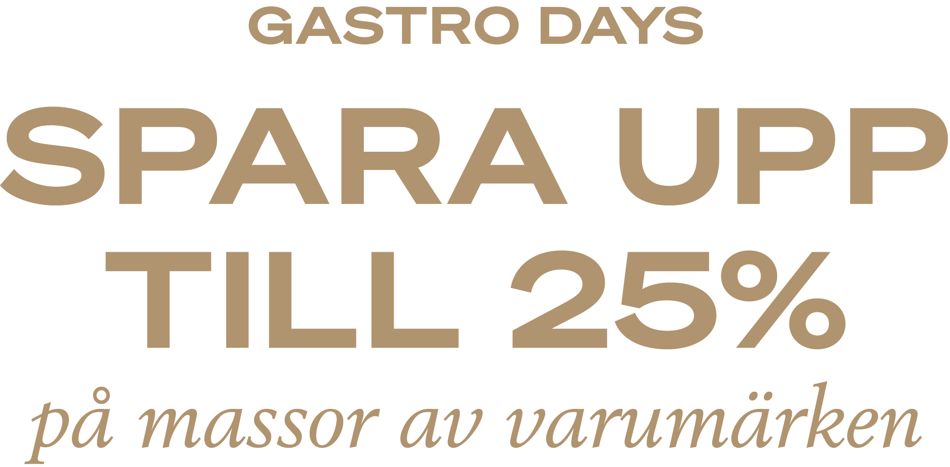Gastro days - Spara upp till 25% på utvalda produkter hos Illums Bolighus