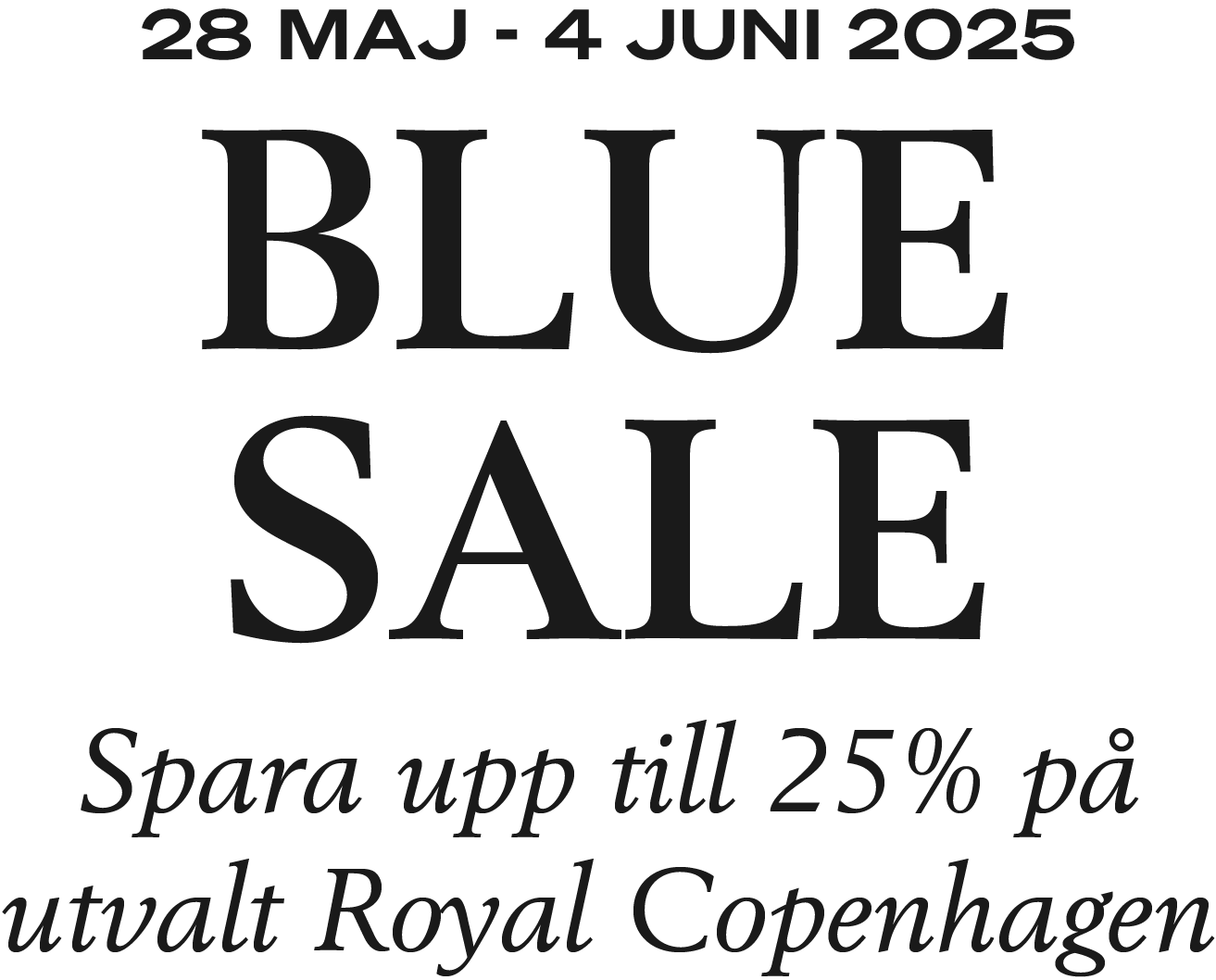 Blue Sale, köp Royal Copenhagen på erbjudande