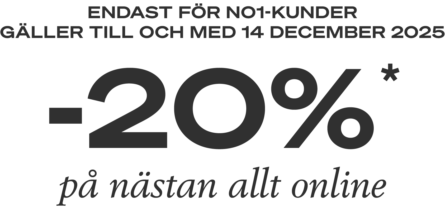 No1 kampanj Illums Bolighus 20% på nästan allt online